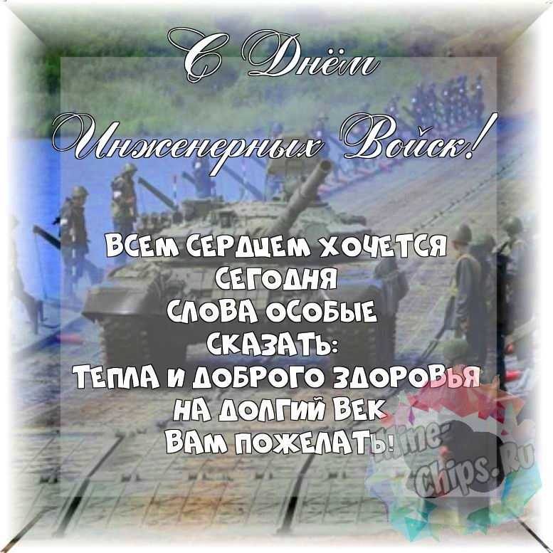 Весёлая и красивая картинка в день инженерных войск России