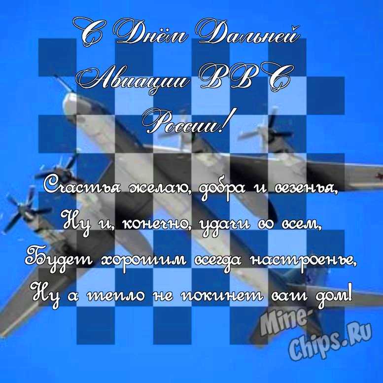 Поздравить в день дальней авиации ВВС России прикольной картинкой 