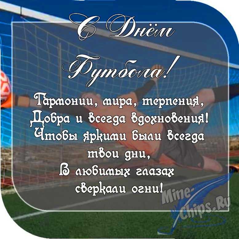Картинка с пожеланием ко дню футбола в прозе 