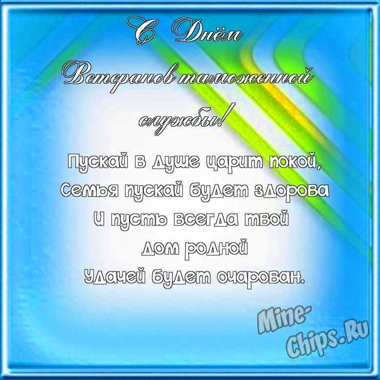 Поздравляем с днем ветеранов таможенной службы, открытка