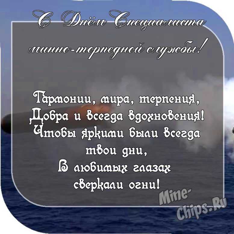 Картинка с пожеланием ко дню специалиста минно-торпедной службы со стихами