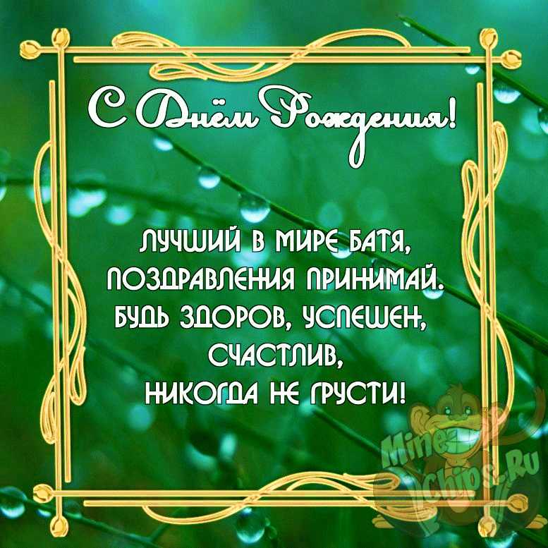 Замечательная шуточная картинка в день рождения бати